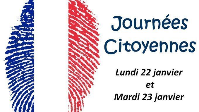 Journées citoyennes ce lundi 22 et mardi 23 janvier !