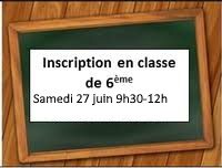 Inscriptions de 6ème