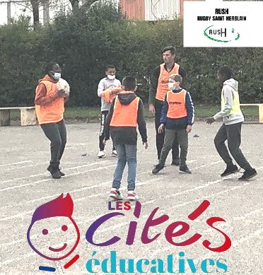 Cité éducative :  aide aux devoirs et entrainement de rugby avec le Rush un projet inter-degrés