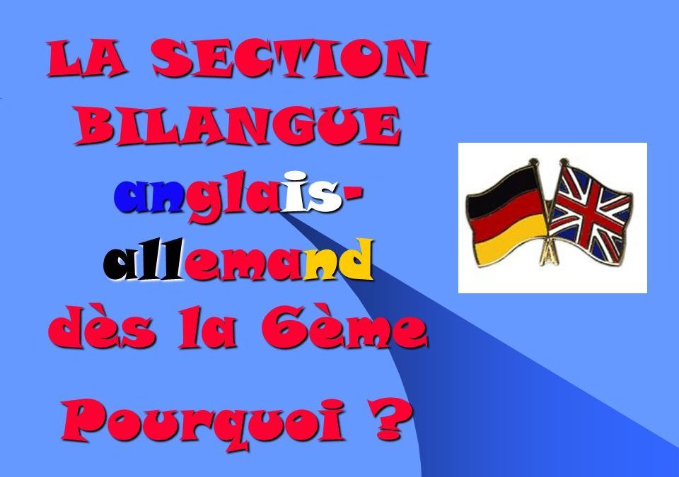 L’Allemand au collège : Et pourquoi pas la section bilangue ?!