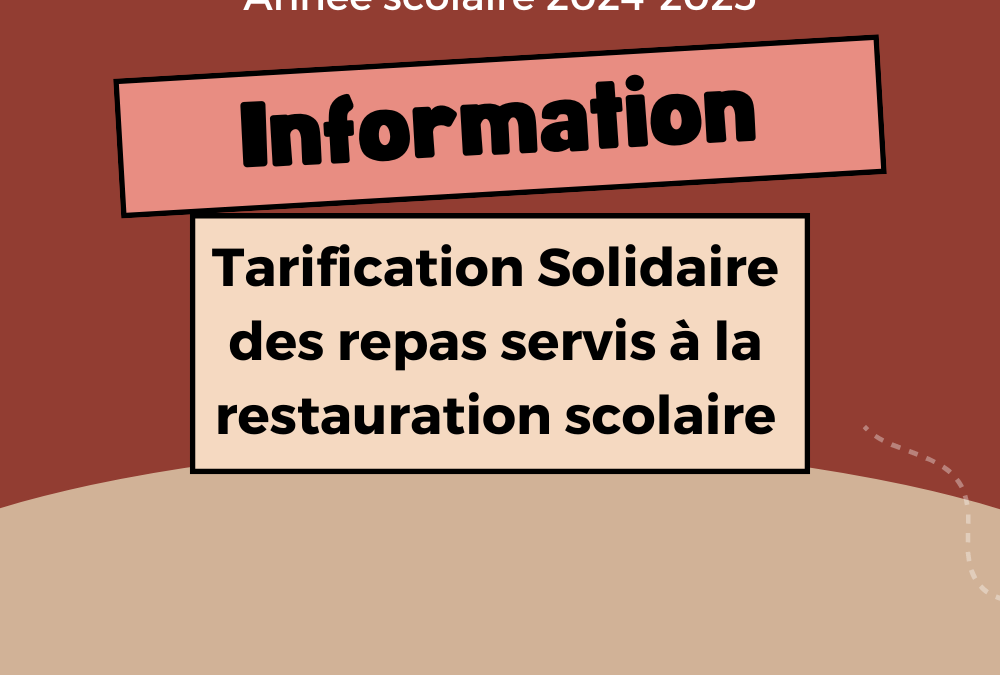 Tarification solidaire 2024-2025